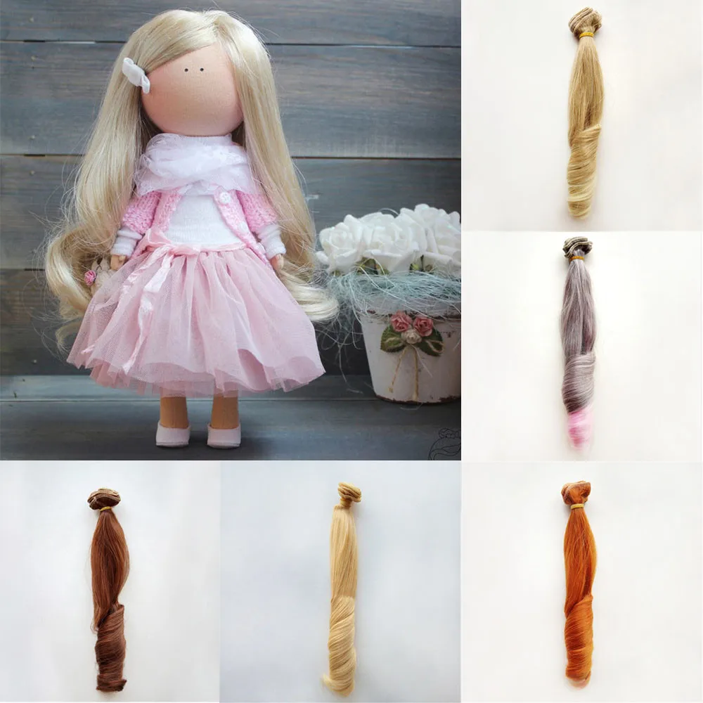 BJD Doll Wig 20*100CM Hair Piece Heat Resistant Fiber Hair for SD Dolls Girls Accessories Kids Toy DIY Doll Piece