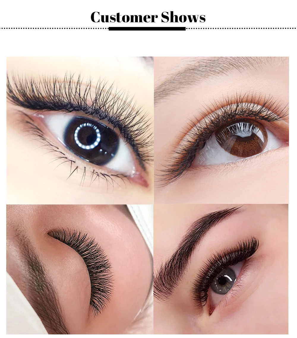 LASHINE 5D W-Form Vorgefertigte Fächer-Wimpernverlängerungen 0,07mm C/D-Curl Flacher Ansatz Saubere Basis Super Weiches Volumen Mix (7-13/8-14)mm – Detail 8