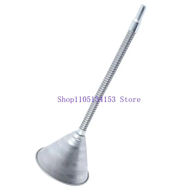 

hg89 Robusts Iron Funnel with Long Flexible Hoses & Integrated Filter Automotive Refueling Tool for Safe & Clean Fueling