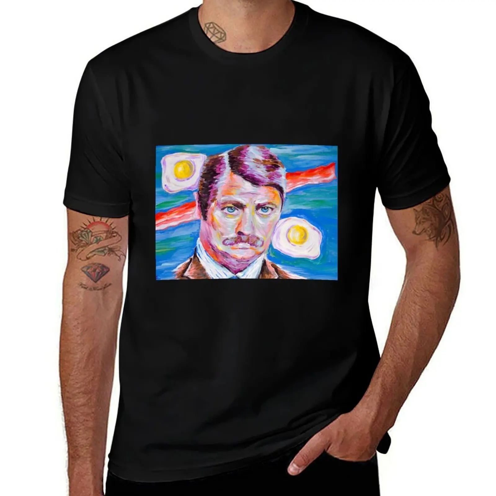 Ron Swanson T-Shirt UV Protection Outdoor Tee Shirt T-Shirt