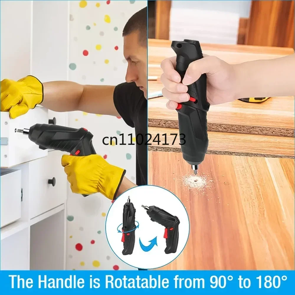 47 шт., 3 набора аккумуляторных отверток 6 В с аккумулятором 1800 мАч, портативная электрическая отвертка для бытового обслуживания электроинструментов