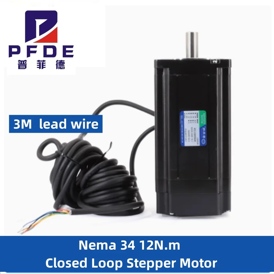 

Nema34 12N.m Closed Loop Stepper Motor Kit Hybird Servo Driver 86 2 Phase Stepper Motor with 3M LINE WIRE