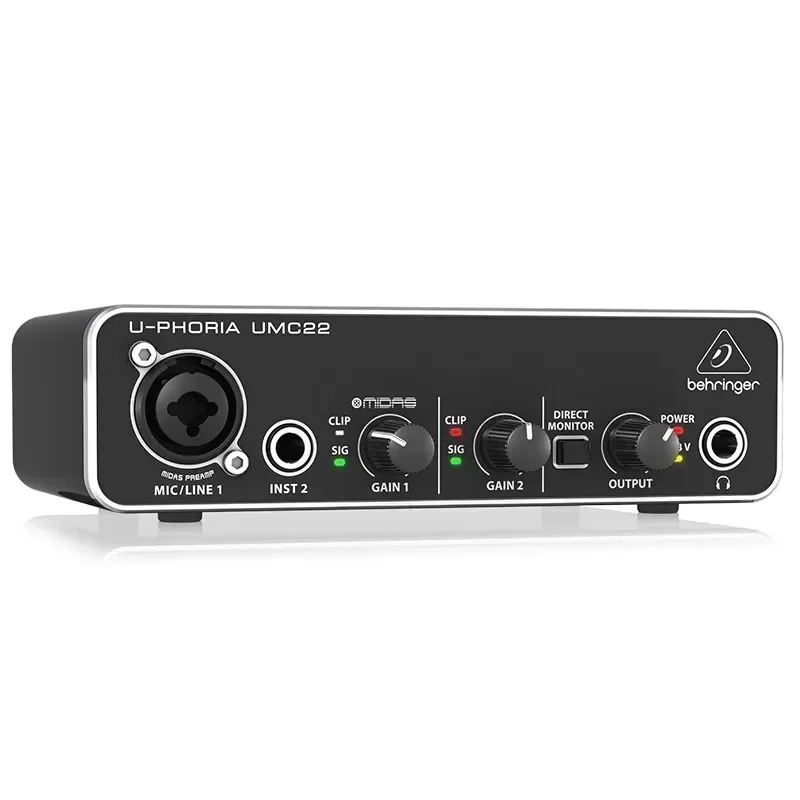 behringers UMC22  professional recording computer external interface audio novel recording live laptop