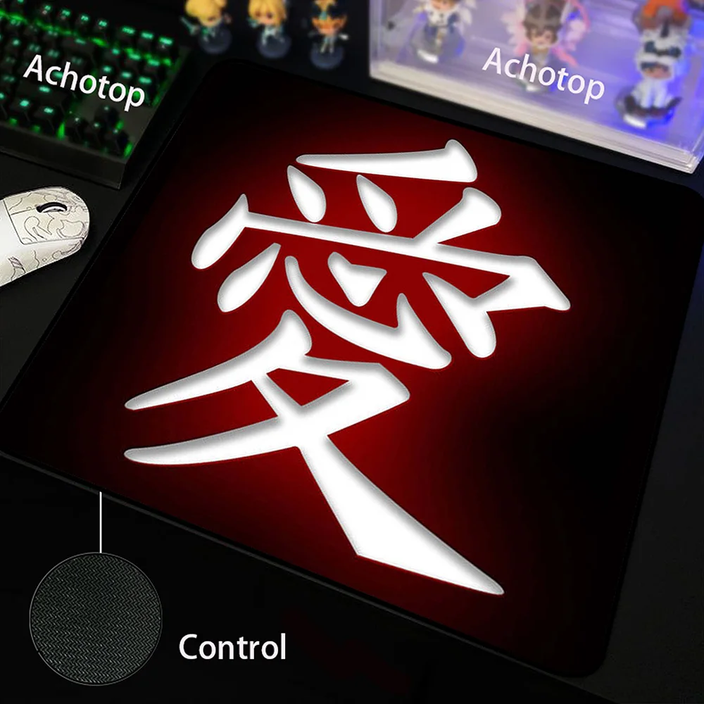 Chinese Character Love Control Non-slip Soft Mouse Pad Gamer Mousepad Office Accessories For Desk Mat Game Keyboard Pads 45x40CM