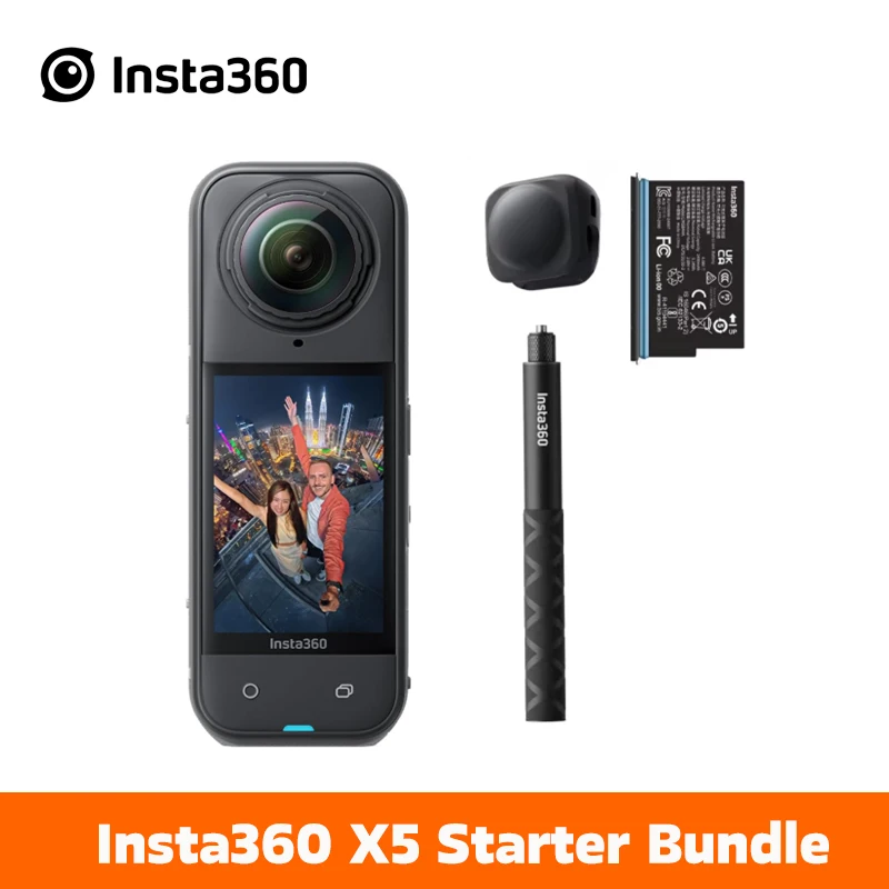 Insta360 X5 Actiecamera 2025 Nieuwe 8K 30fps Vervangbare lenzen AI Chip Superieure Low Light Mins Run Life Insta X5
