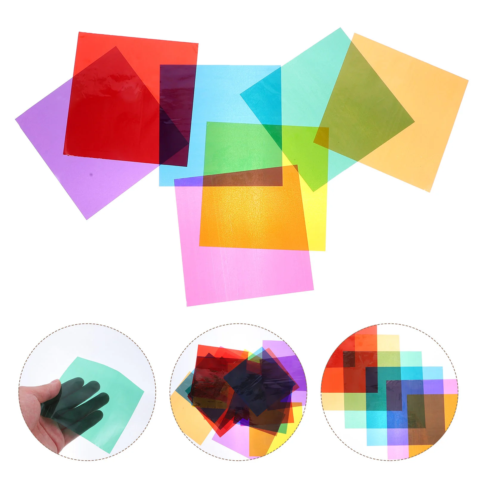 84 Sheets Translucent Light and Shadow Child Candies Square Colored Cellophane DIY Wrapping