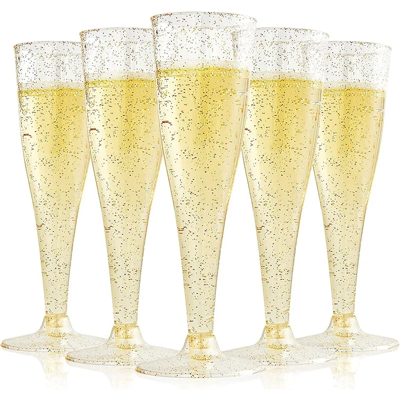 Plastic Champagne Flutes Disposable Champagne Glasses Mimosa Glasses Acrylic Wedding Toasting Glasses Party Cocktail Cups