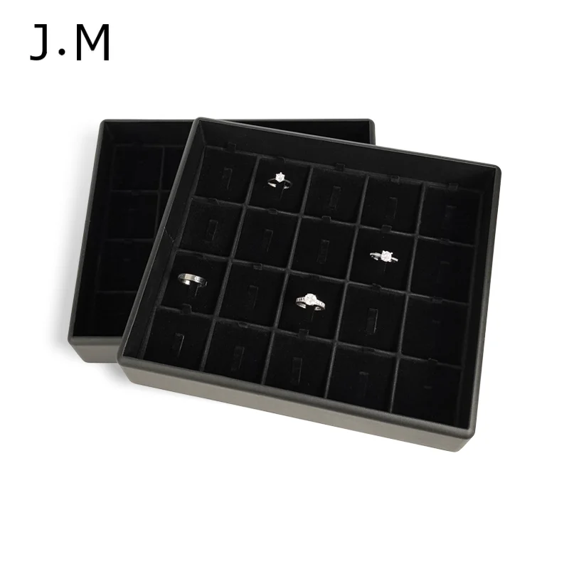 2-piezas-lote-bandeja-cuadrada-negra-para-exhibicion-de-joyas-organizador-de-anillos-soporte-de-almacenamiento-vitrina-bandeja-de-exhibicion-de-joyeria