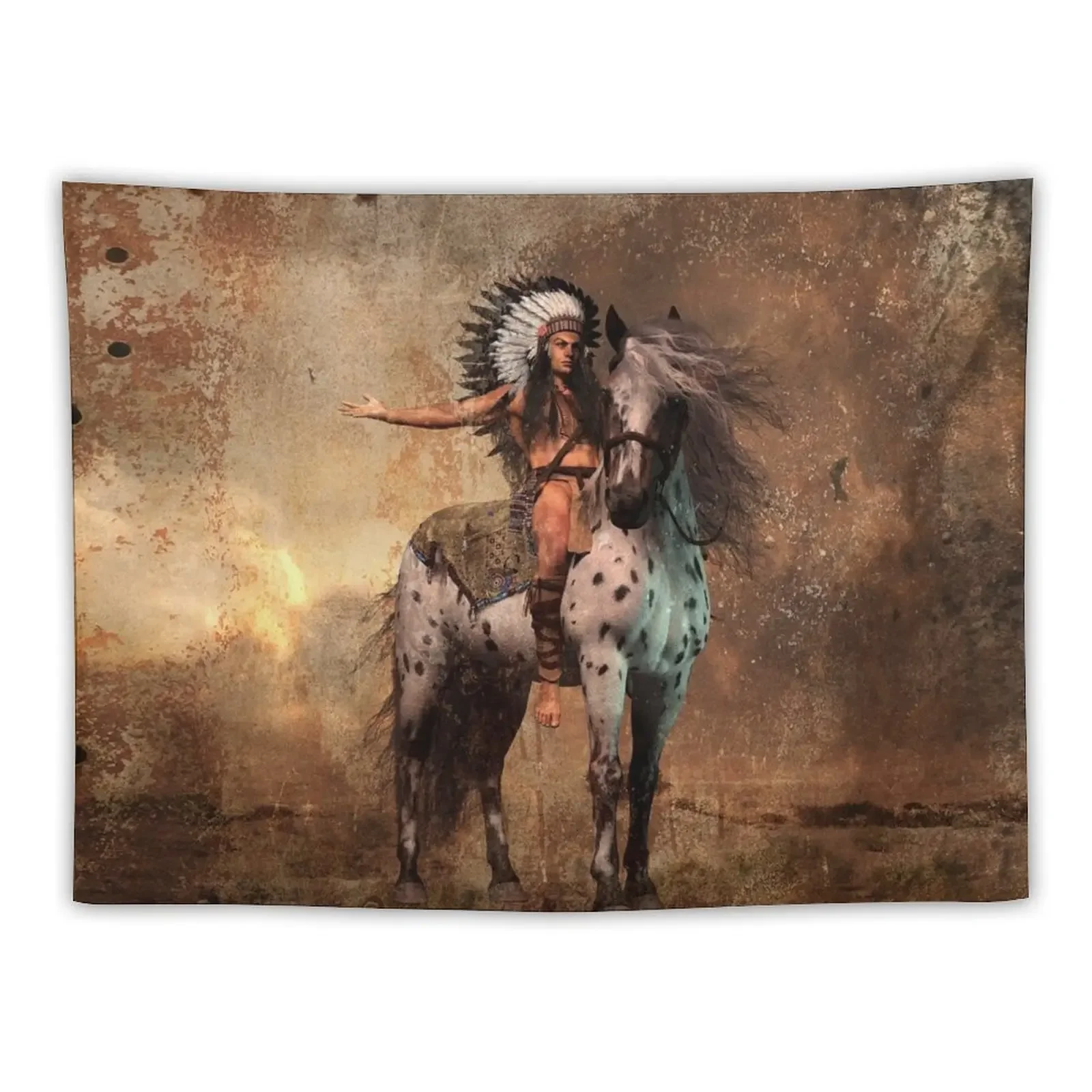 Great Spirit Chief Tapestry Room Decoration Korean Style Room Aesthetic Wall Deco Bedroom Deco Tapestry