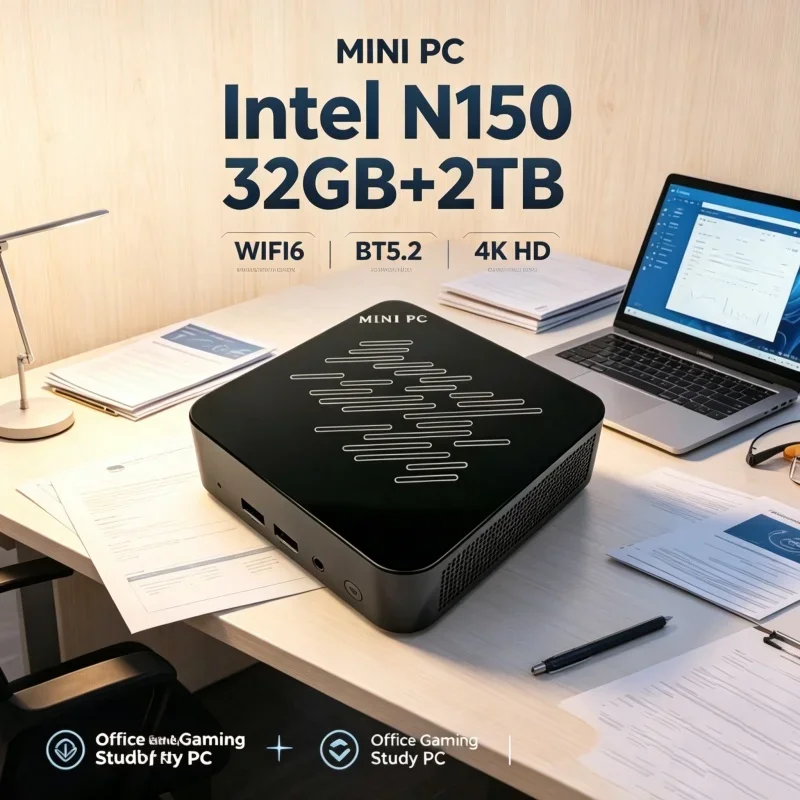 インテル-core-n150-搭載-windows-11-ポータブルpc-16gb-ram-1-2tb-ssd-wifi-6-bt52-4k-60hz-hd-マルチタスク対応-ゲーミング・オフィス・学習用pc