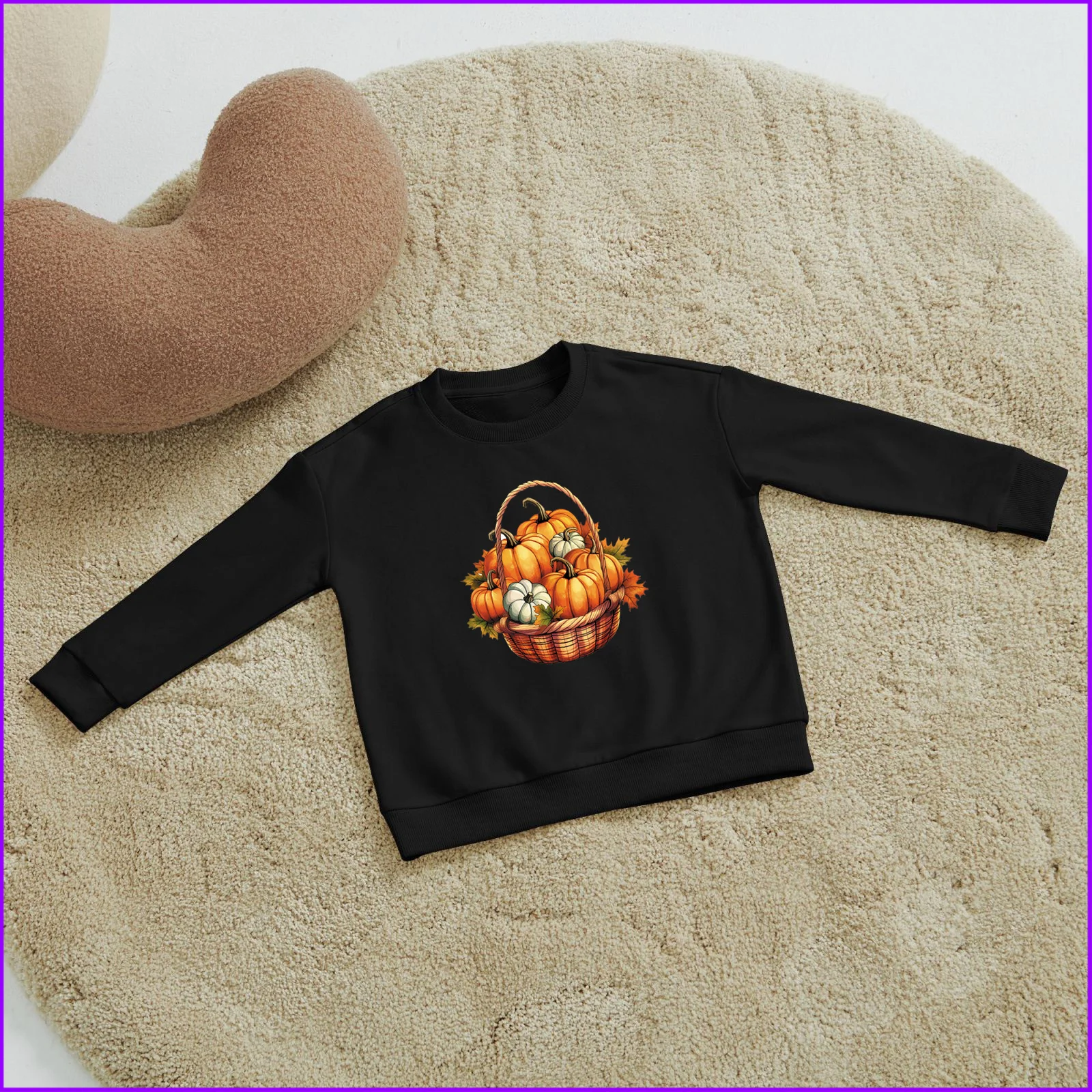 Jack-O-Lantern Halloween Autumn Pumpkin Sublimation Sja1711c Kids Boys Girls Hoodies Sweatshirts Outerwear Sweaters Winter Teena