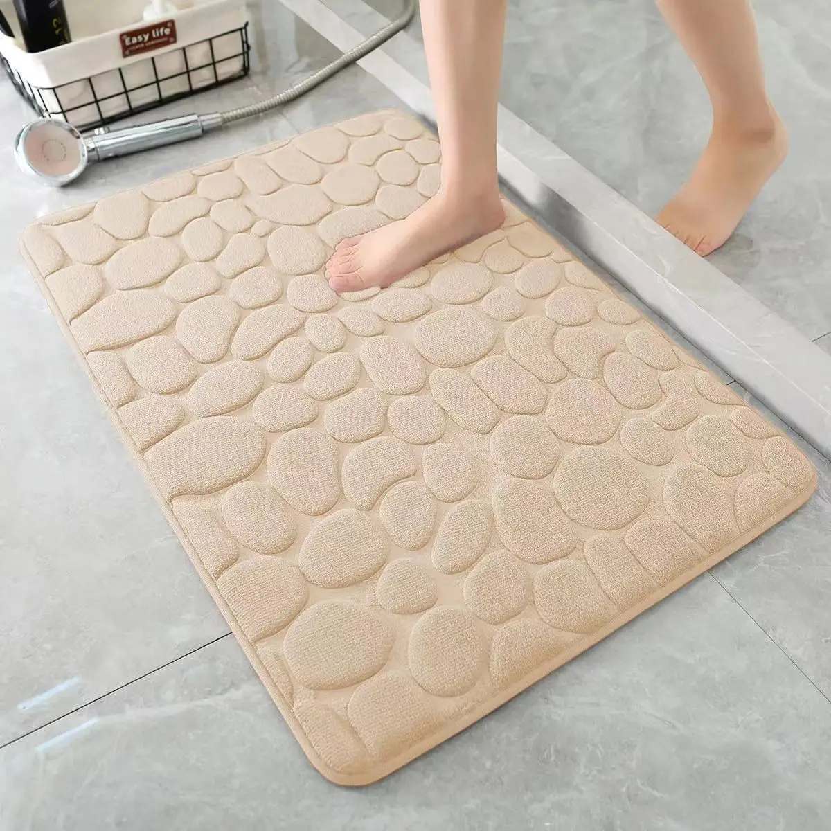 3d Antislip Badmat Badmatten Absorberend Deurmat Tapijt Geplaveide Deur Met Reliëf Vloermatten Machine Wasbaar Sneldrogend