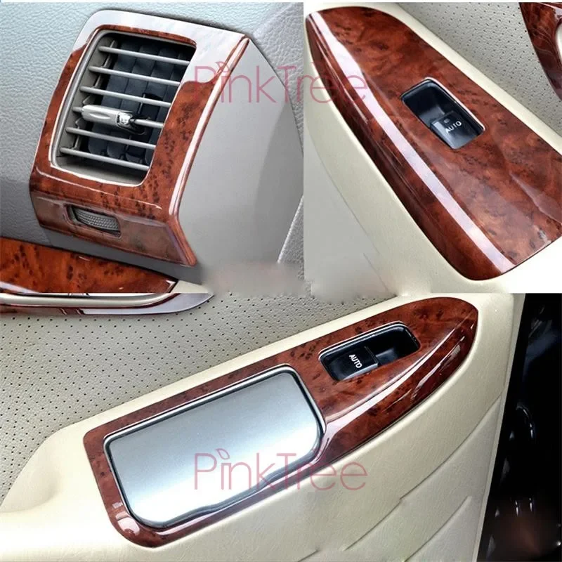 Wooden Color Window Switch Cover For Toyota Land Cruiser 120 Prado FJ120 2003 4 5 6 7 2009 Car Styling Accessories