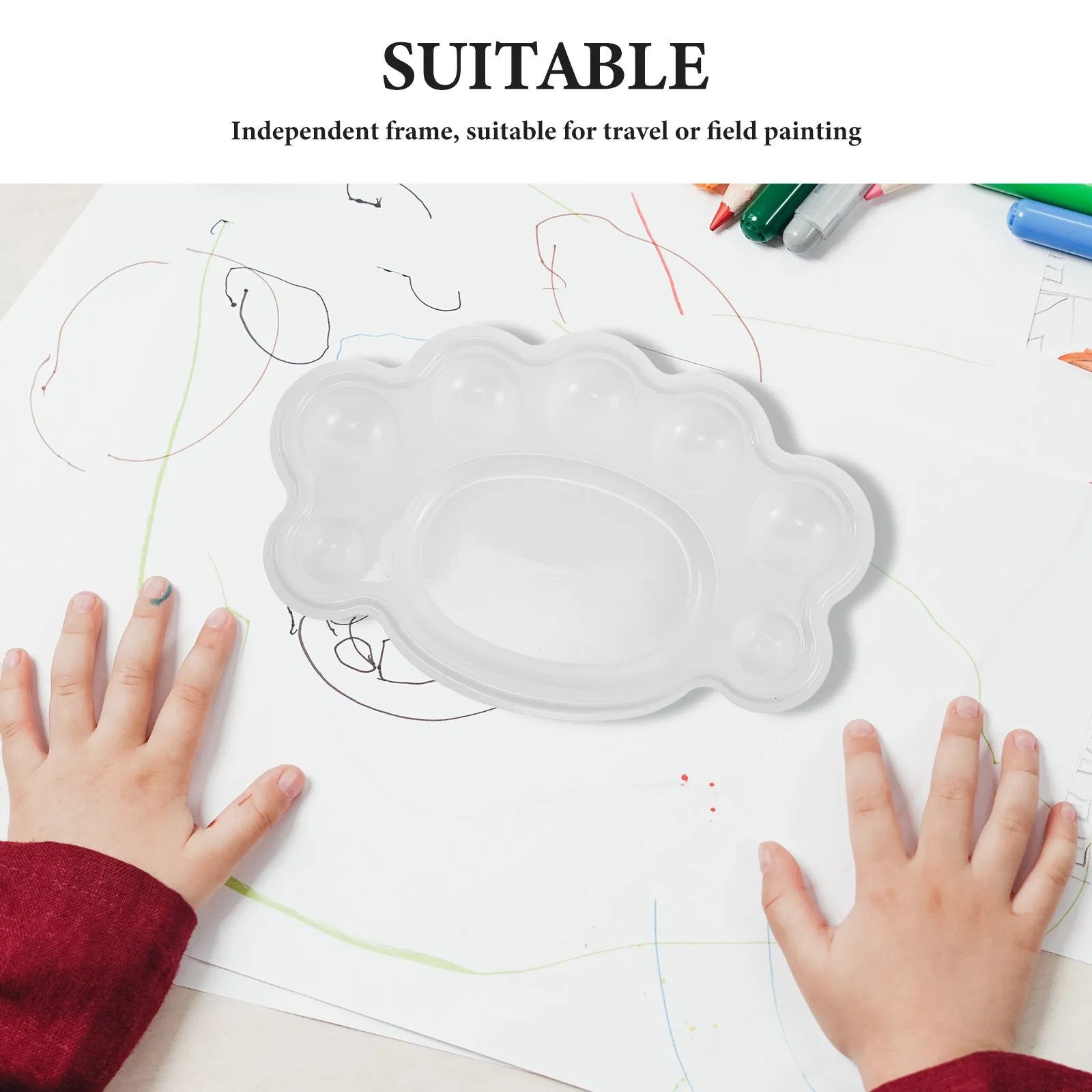 

50 шт. одноразовых акварельных палитр-подносов для смешивания красок, легкие и компактные, для художников, для рисования на открытом воздухе