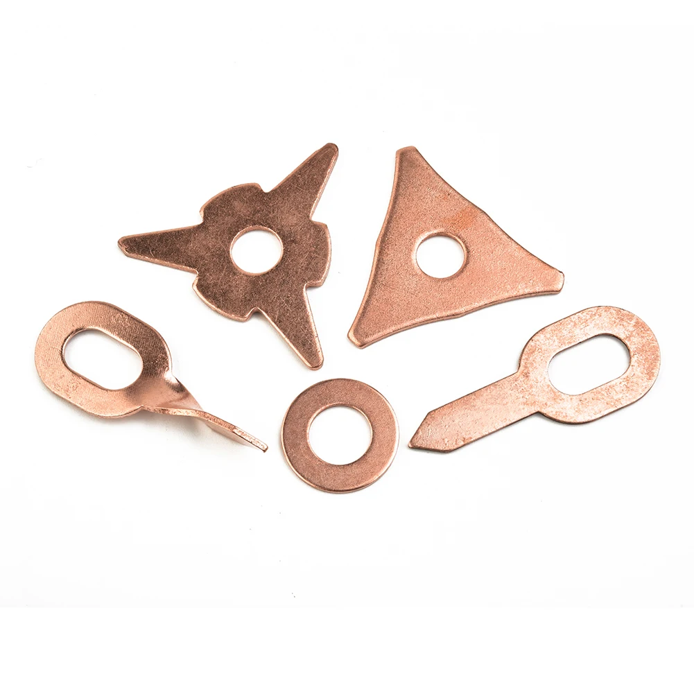 Spot Welder Accessories Consumables, Mixed Washer Pad for Auto Sheet Spot Welding, 50Pcs/Pack, Copper Plated Steel