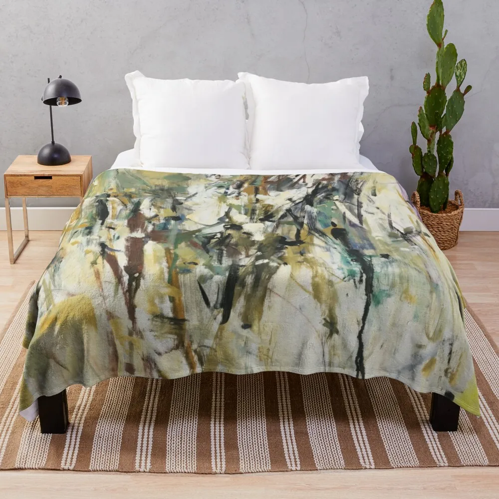 Joan Mitchell Throw Blanket Luxury Designer Bed covers Blankets