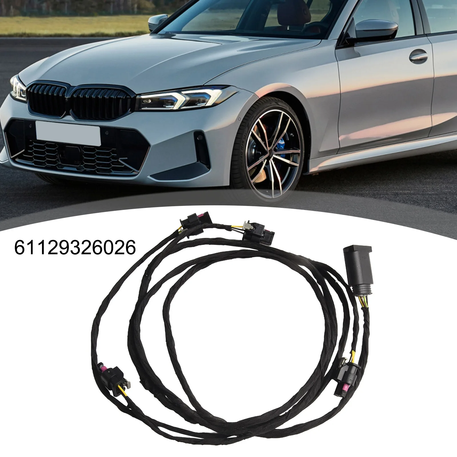 Front Bumper Parking Sensors Harness for BMW 3 Series F30/F31 (2011 2018) and 4 Series F33 (2012 2018) OEM Number 61129326026