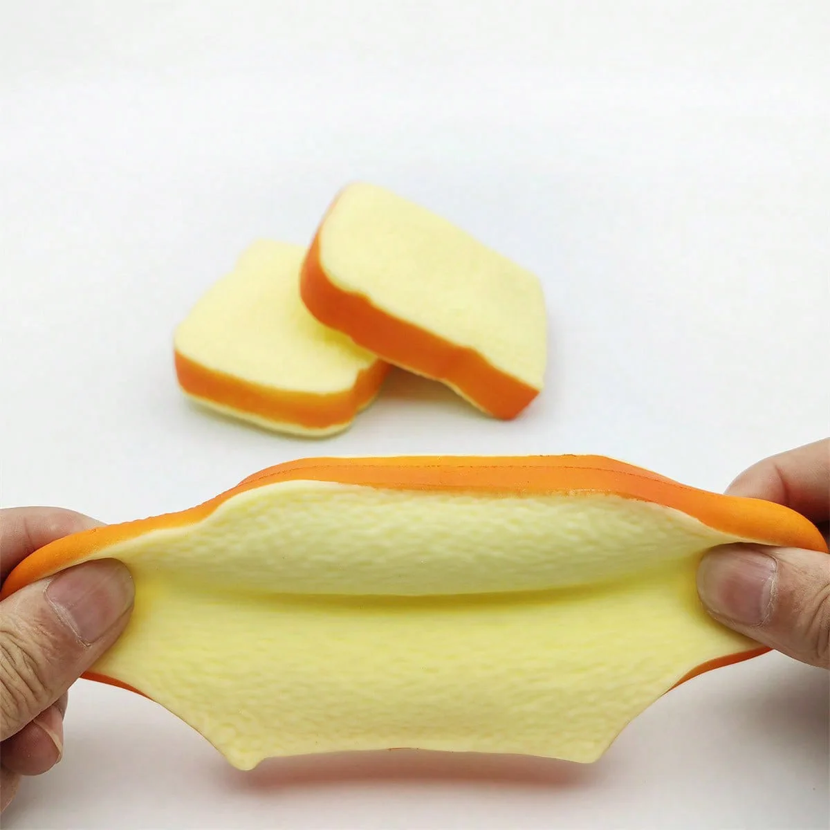 Squishy Toast Decompression Toy Soft Texture Fast Rebound Non-Toxic Squeeze Toy for Kids Goodie Bag Filler