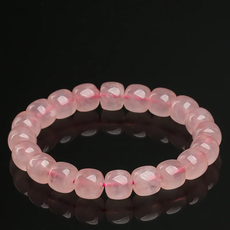 

Minar 2026 New Arrival Pink Color Crystal Natural Stone Elastic Strand Bracelets for Women Handmade Party Casual Accessories