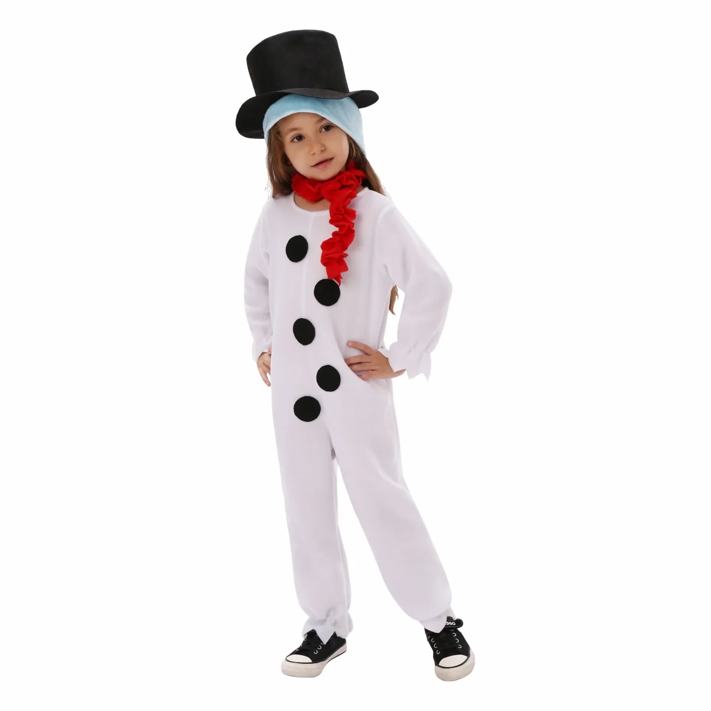 

Christmas Winter Snowman Pajamas Children Halloween Cosplay Party Dress Up Costume Kids School Role Playing Stage Outfit