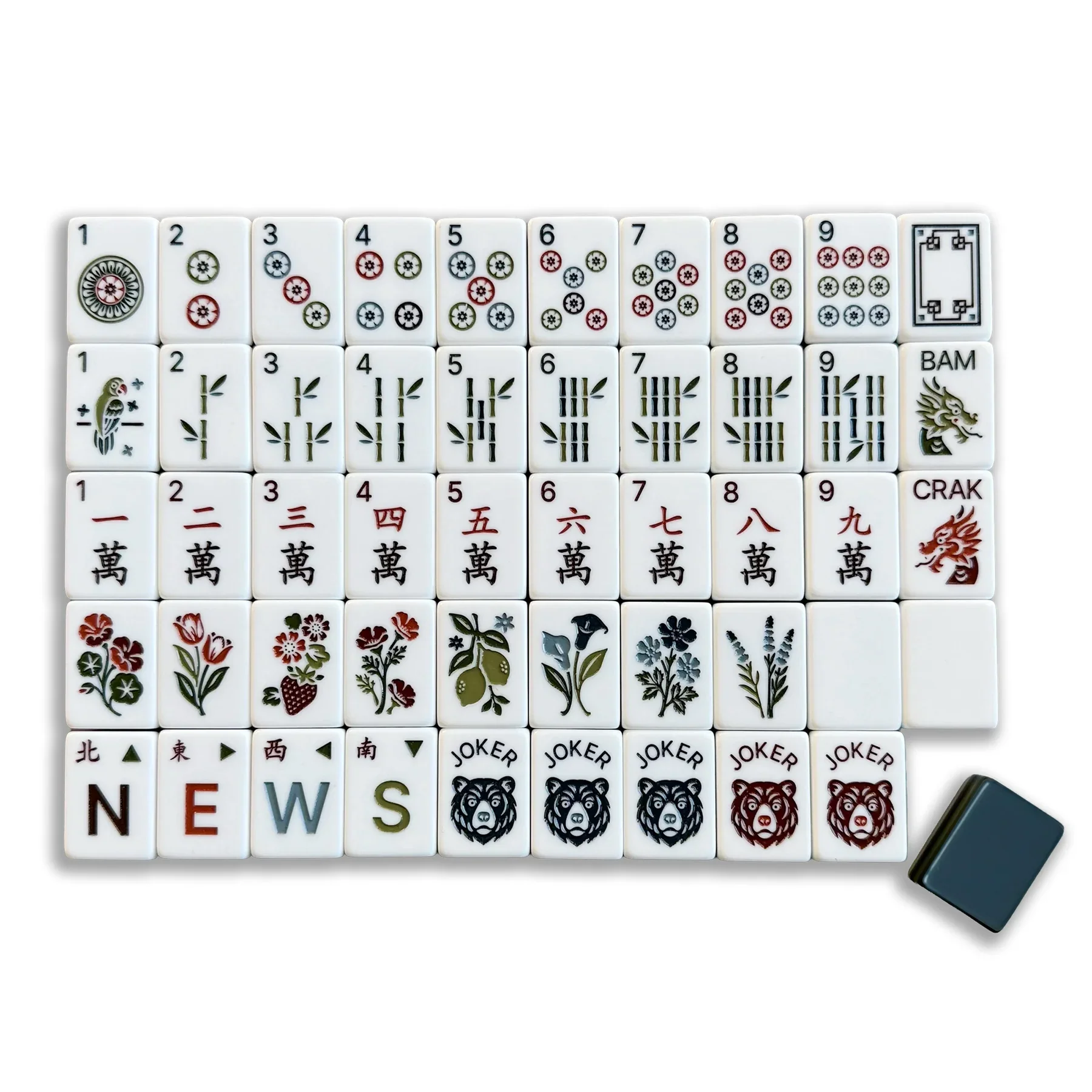 Modern Luxury Mahjong Tiles Set 2-Layer Acrylic Chinese Mahjong Game with Custom Logo Lyla Tile Set