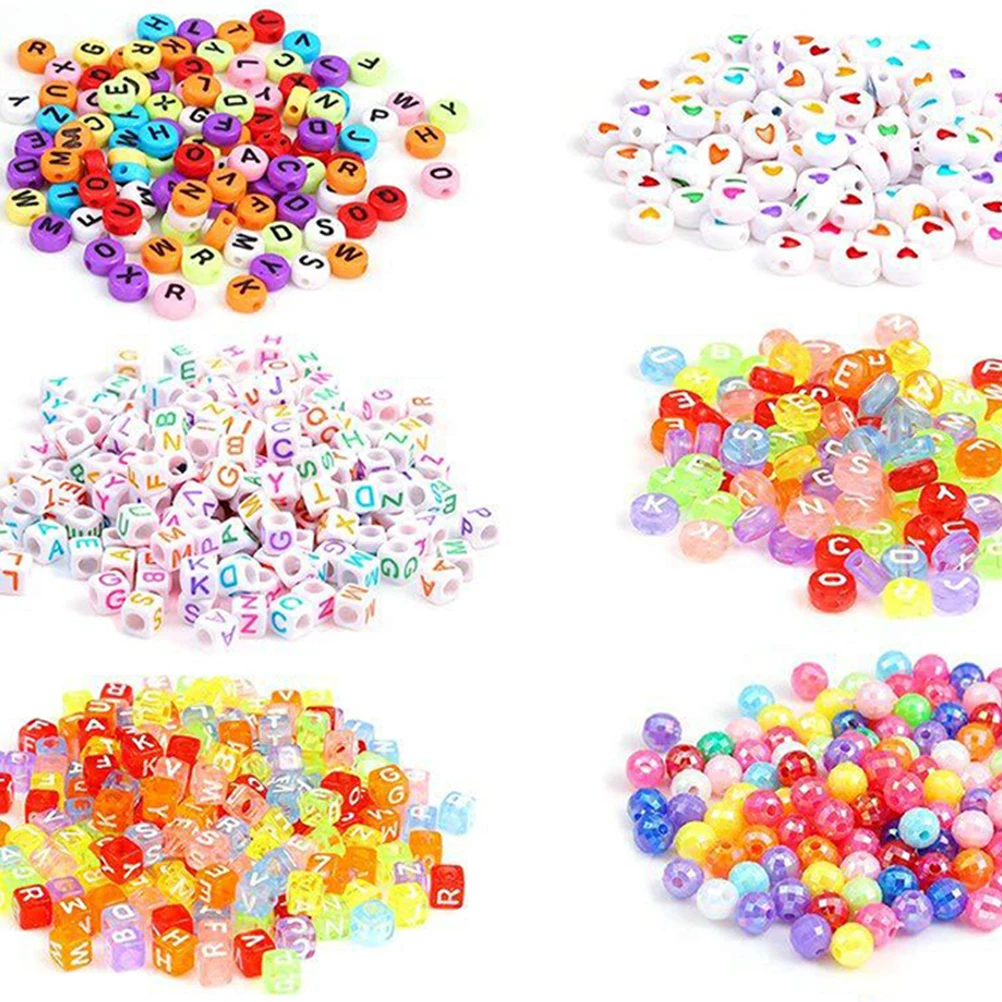 1300 pçs contas do alfabeto inglês multicolorido artesanato conjunto diy jóias fazendo kits para crianças meninas pulseiras colares
