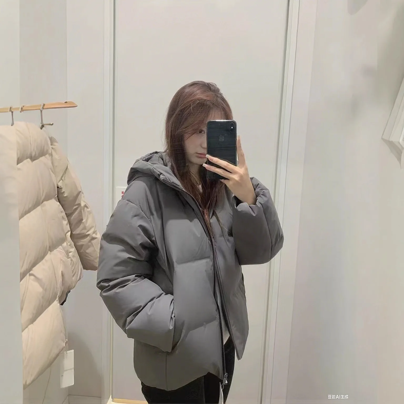 

2025 Winter New Puffer Jacket, Warm and Windproof Hooded Down Cotton Women's Winter Coat Jacket