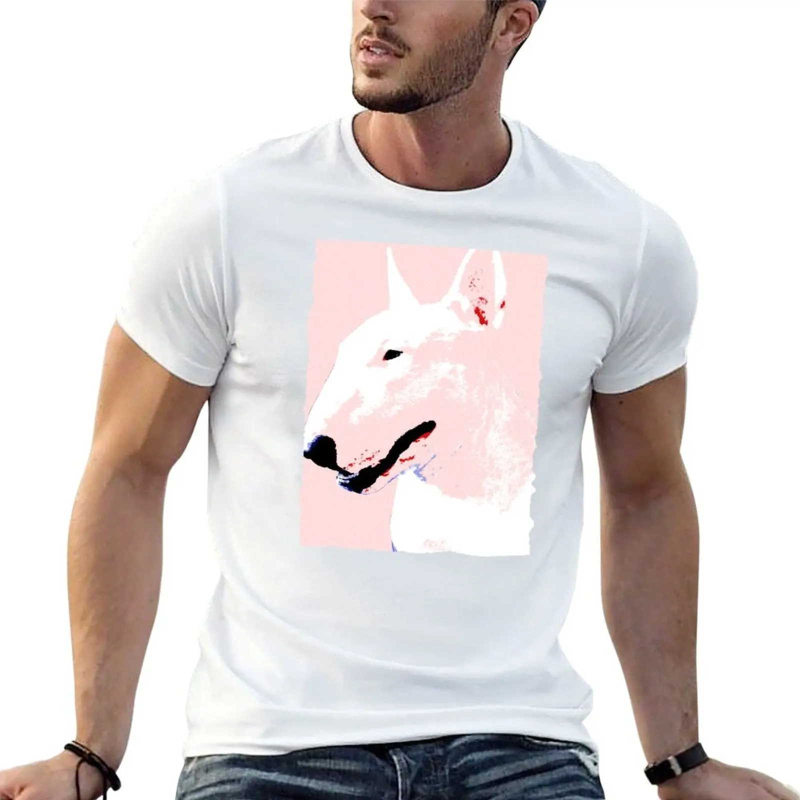 In the Pink - Bull Terrier Dog T-Shirt vintage clothes tops fitted t shirts for men