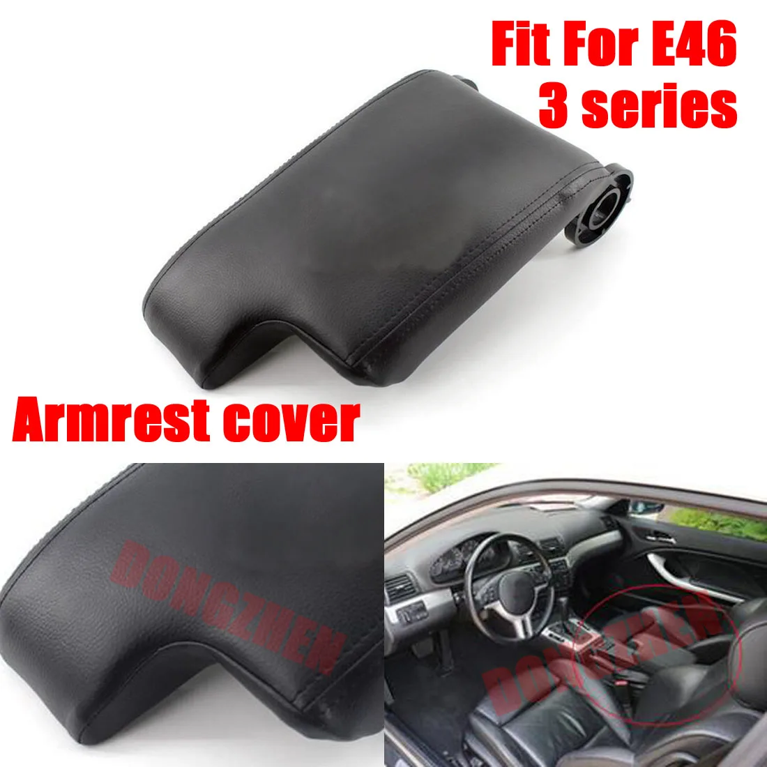 1pcs Car Center Console Armrest Cover Replacement Kit Fit For BMW E46 318 320 325 330 1998-2006