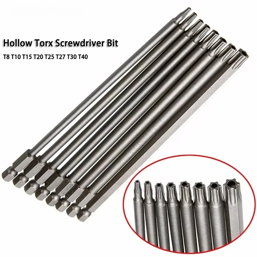 Jeu de 11 embouts de tournevis Torx, embouts magnétiques en forme d'étoile à tige hexagonale de 1/4 pouce, T8-T40 pour perceuse, clé à molette, 150 mm, 200 mm