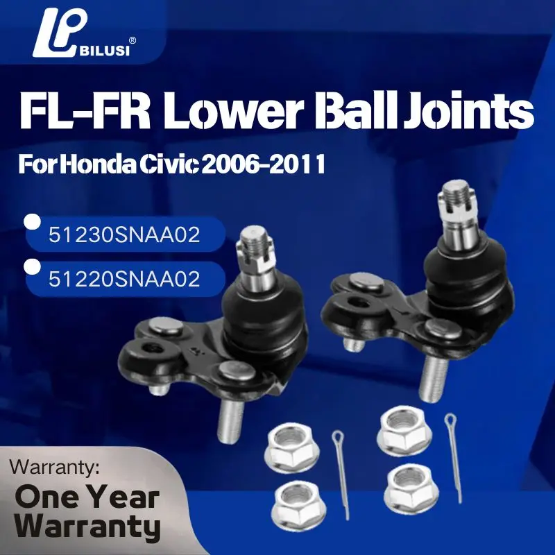 

Сферические шарниры передней левой и правой нижней подвески BILUSI для Honda Civic 2006-2011 гг., 2 шт. 51230SNAA02, 51220SNAA02