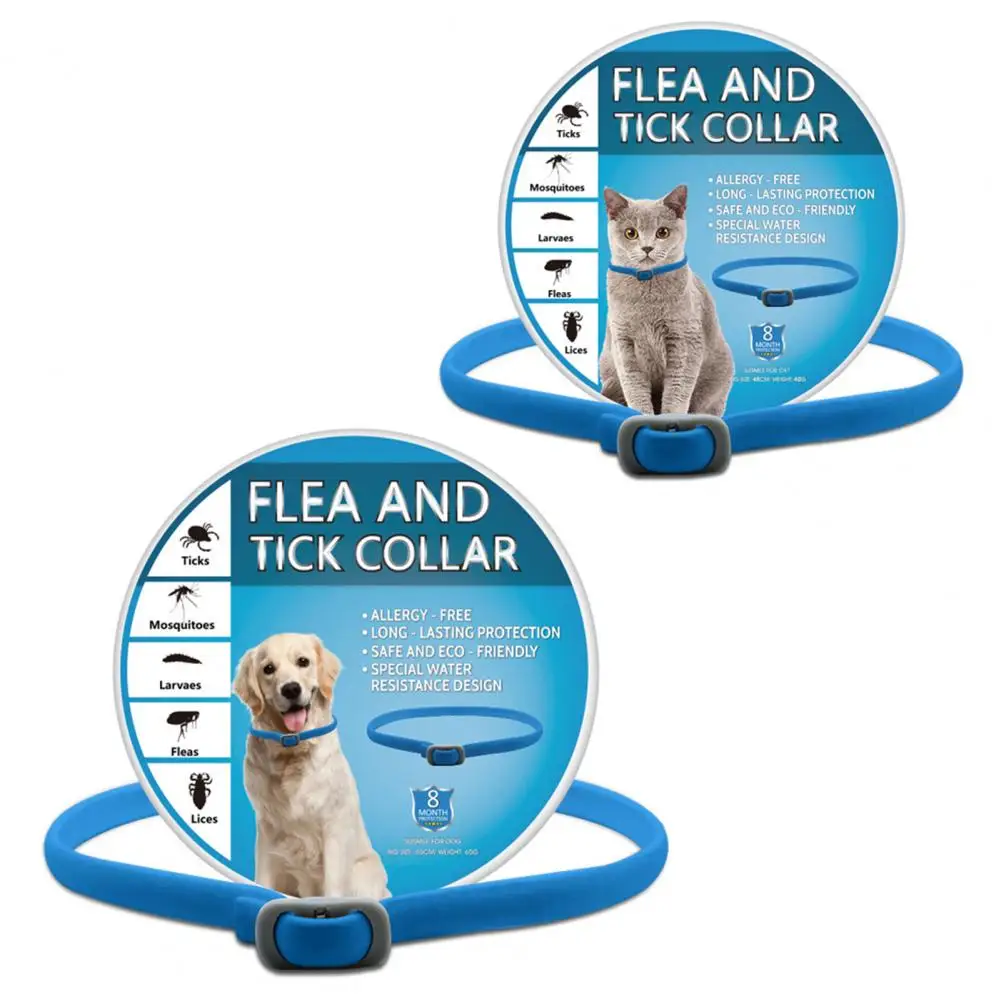 Adjustable Flea Collar for Dogs Pet Collar Long term Flea Tick Collar for Cats Dogs Natural Pet Tick Advanced for 8