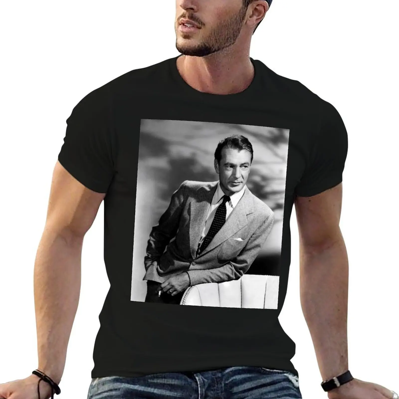 

Gary Cooper nice T-Shirt t shirt for man 100 percent cotton essential t shirt T-Shirt