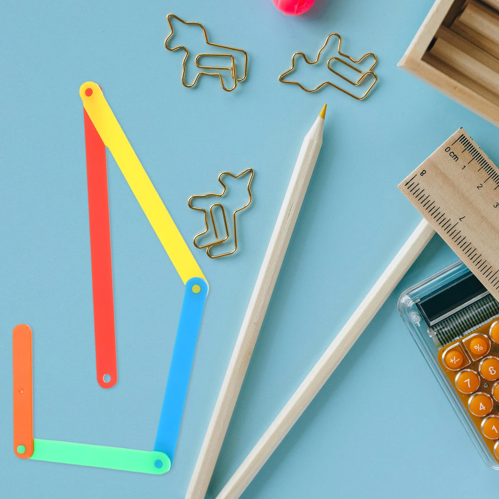 

10 Pcs Angle Manipulation Material Geometry Classroom Supplies Teaching Aids Math Resources Geometric Shapes Tools Plastic Kit