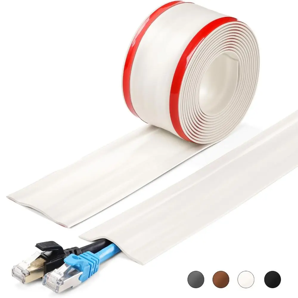 High Quality Soft Cord Cover PVC Flexible Wire Cover Self-Adhesive Durable Floor Cable Cover Floor