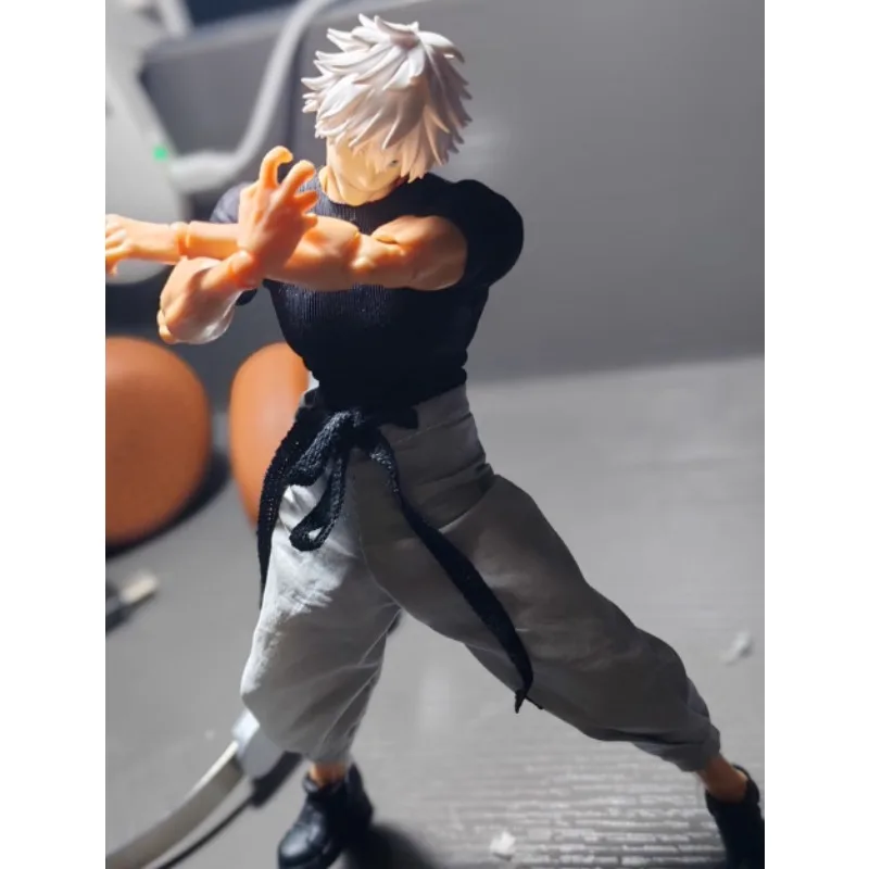 Handgefertigtes 1/12 Maßstab Anime-Charakter Jujutsu Kaisen Gojo Malerei-Kopfschnitzmodell für 6-Zoll Romankey Actionfiguren Szenenrequisiten