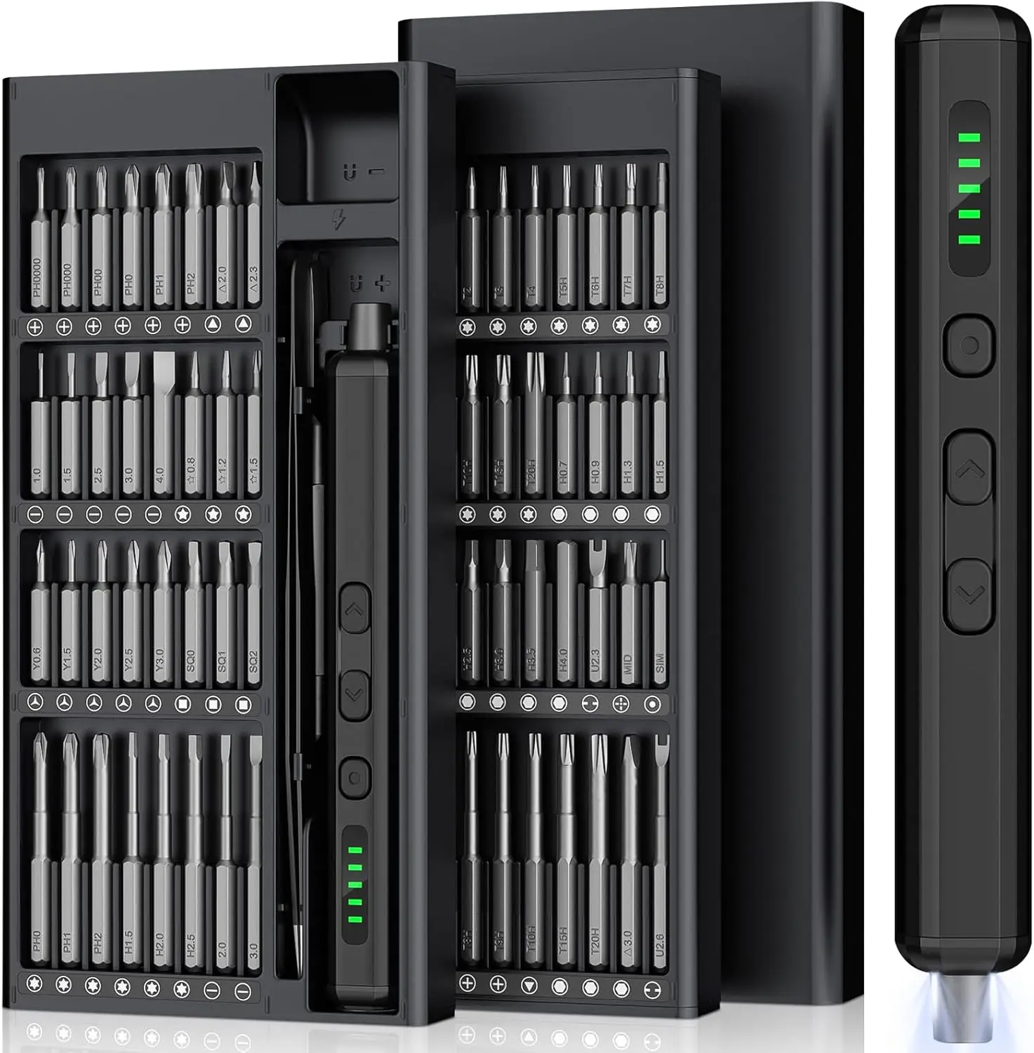 

3.7V Rechargeable Mini Electric Screwdriver Set, 72-in-1 Magnetic Bits for Electronics Repair