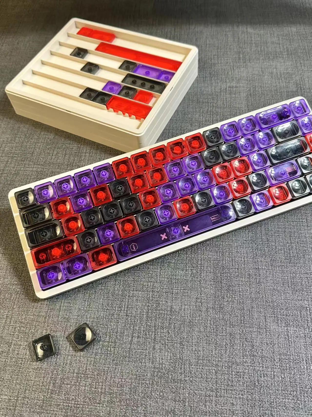 Non-engraved transparent LCK PC material mechanical keyboard low switch ultra-thin keycaps