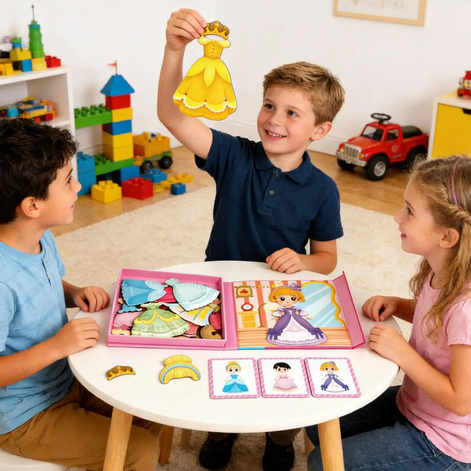 Magnetic 3D Puzzle Children Educational Dress Up Change Game Brain Teaser Puzzles Early Education Imagination Toys Girls Gifts