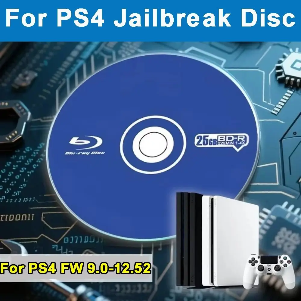 For Firmware 9.0-12.52 BD-JB Disc No PC Needed Play Backup Games JB Disk Tool 1 Click Boot Homebrew Mod Tool for PS4