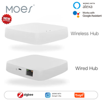 Moes Tuya ZigBee 3.0 Smart Gateway Hub Smart Home Bridge Smart Life APP Wireless Remote Controller Works with Alexa Google Home