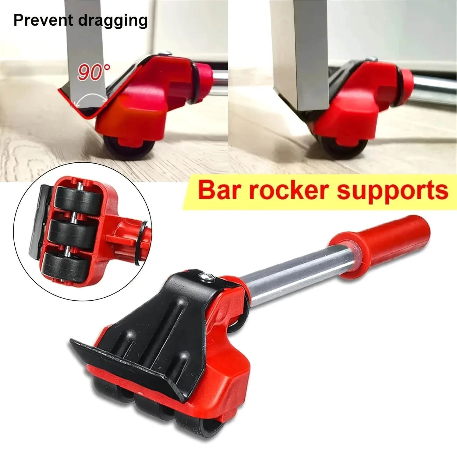 Heavy Duty Furniture Mover Set - 5/8pcs Multipurpose Roller Sliders for Effortless Lifting & Moving, Hardwood Floor Protector image 5