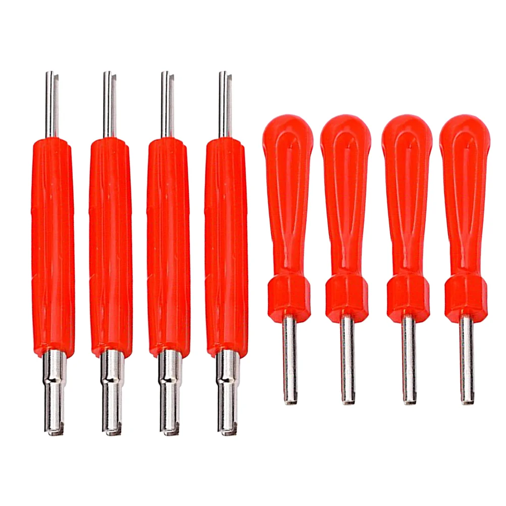 

8Pcs Tire Repair Tool Stem Core Removal Tool for Car Bike Truck(Red, 4Pcs Single Head + 4Pcs Double Head)