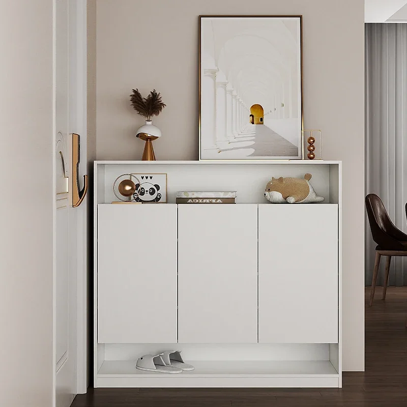 Modern Shoe Cabinet Integrated Large Open Door Household Locker Multi Functional Anti Electric