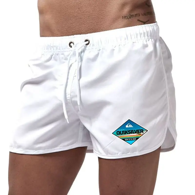 

Men's Shorts 2025 Beach Trunks Summer Swim Gym Pants Quick Drying Swimming Homme Surf Ventilate Drawstring Fashion Casual Daily