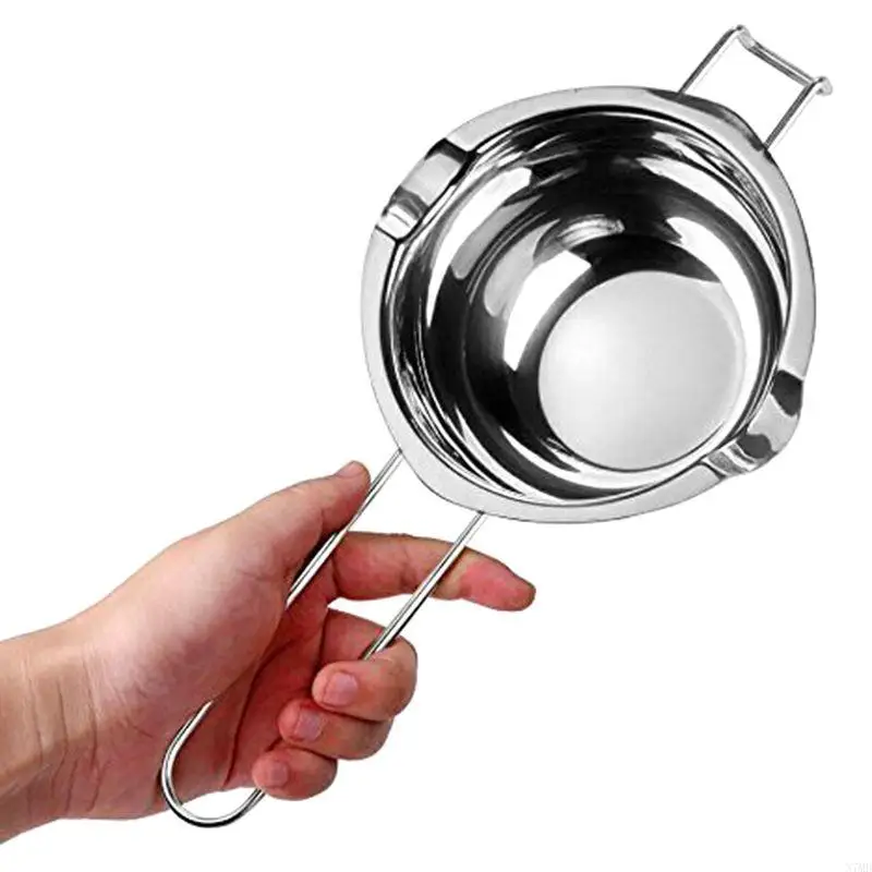 N7MD Long Handle Wax Melting Pot Stainless Steel Home Kitchen Cooking Melting Chocola