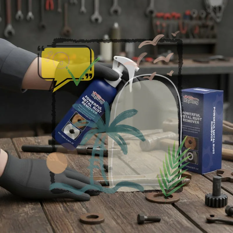 100ml Car Rust Remover Auto Exhaust Pipe Derusting: Spray Wheel Hub Care Clean Metal Iron Powder Stain
