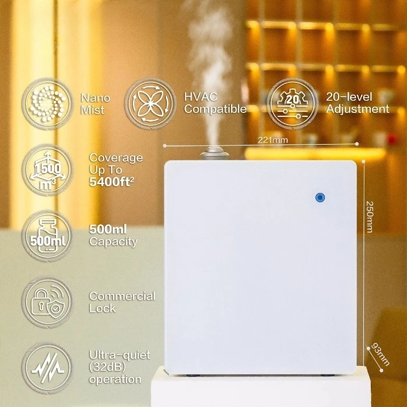 Desktop wall-mounted fine, diffuser application to operate diffuser
