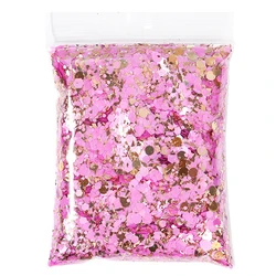 50g/bag Holographic Chunky Glitter Princess Series Gold Cosmetic Craft Glitter for Epoxy Resin Nail Sequins Iridescent Flakes