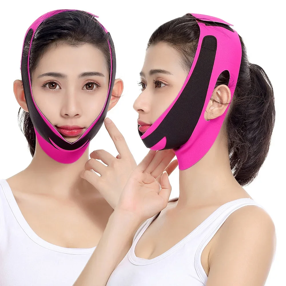 Gezicht Afslankende Massager Bandage Vrouwen Kin Wang Slim Lift Masker V Gezicht Lijn Riem Anti Rimpel Band Band Gezichtsbehandeling Schoonheid Tool